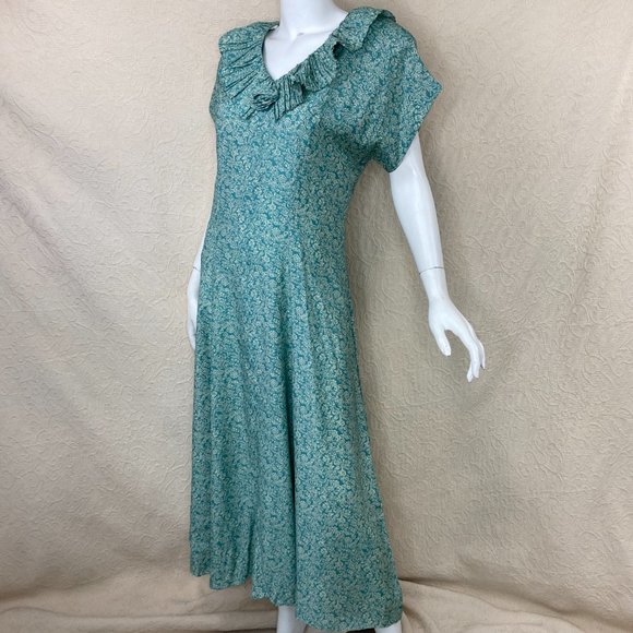VTG 80s E.D.Michaels by Melanie Drucker Rayon Floral Midi Dress - Picture 3 of 16